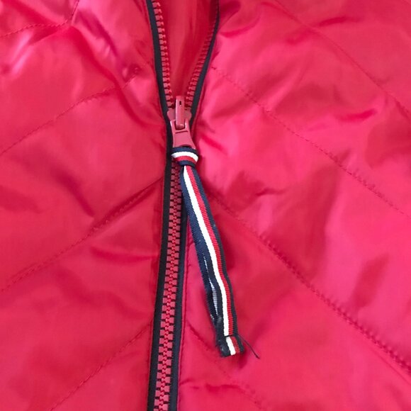 Tommy Hilfiger Jacket Women's Small Red Puffer Quilted Jacket Coat Pockets - Picture 5 of 10